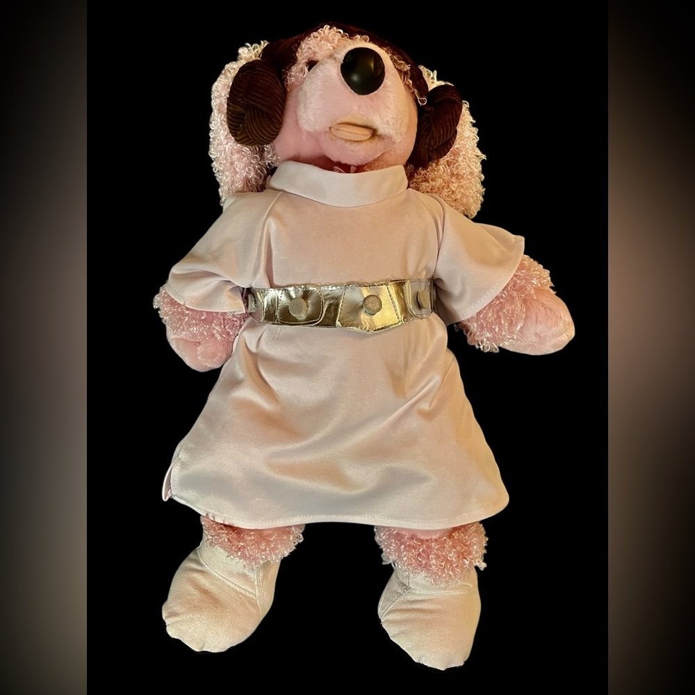 Build-A-Bear Vintage Pink Poodle with Princess Leia's Iconic Star War's Attire - Picture 10 of 11